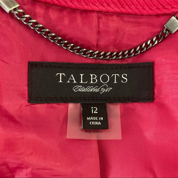 Talbots Raspberry Pink Short Swing Jacket - Picture 7 of 7